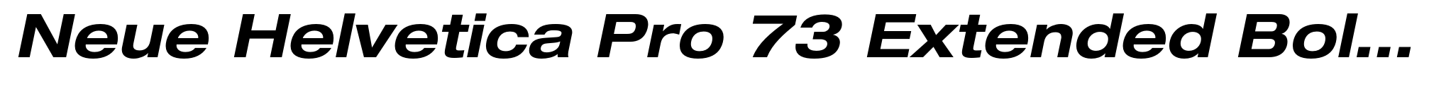 Neue Helvetica Pro 73 Extended Bold Oblique image
